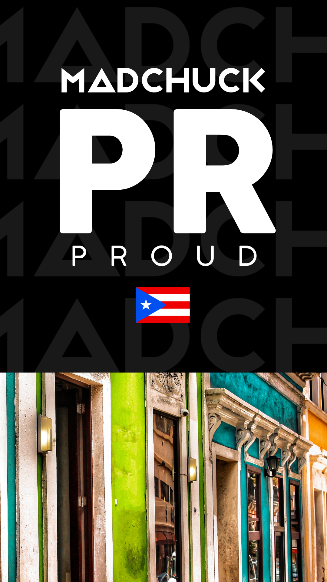 MadChuck: Puerto Rico Proud. A photo of colorful historic buildings in Puerto Rico.