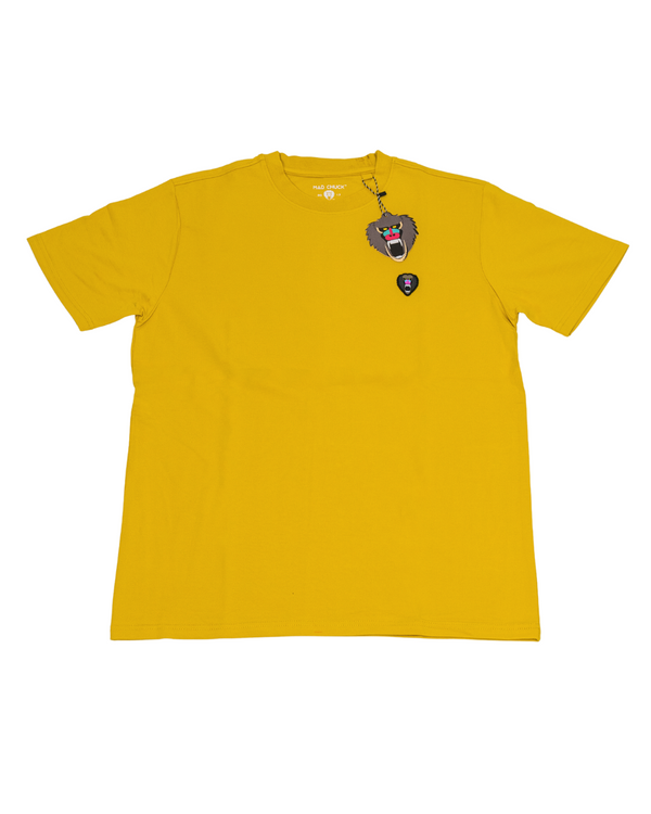 SPICY MUSTARD CREW NECK T SHIRT NEW RUBBER PATCH
