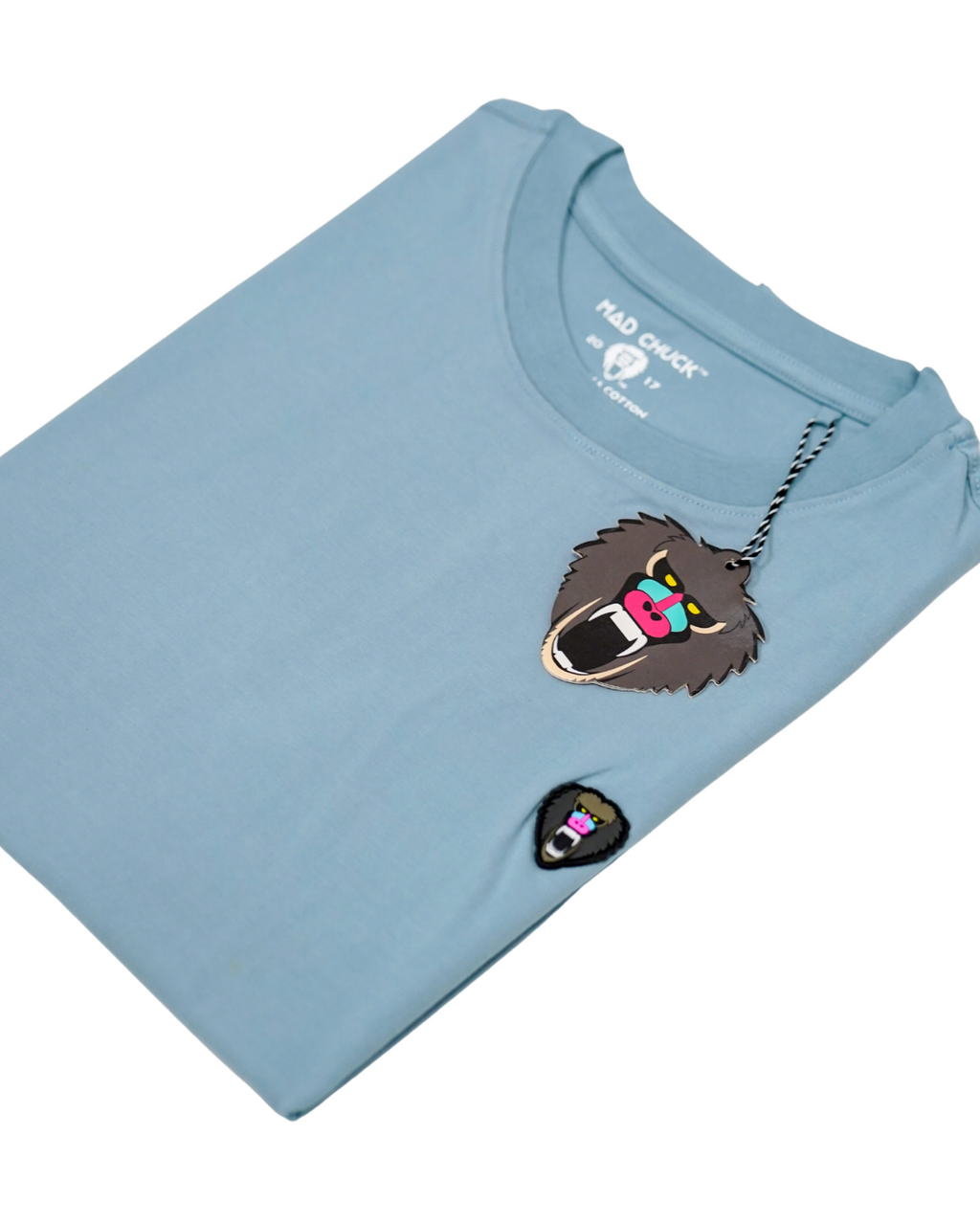 SLATE CREW NECK T SHIRT NEW RUBBER PATCH