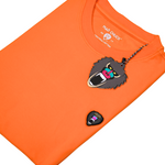 TIGER ORANGE CREW NECK T SHIRT NEW RUBBER PATCH - Mad Chuck™
