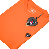TIGER ORANGE CREW NECK T SHIRT NEW RUBBER PATCH - Mad Chuck™
