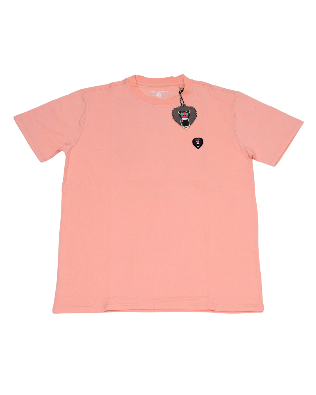 PEACH CREW NECK T SHIRT NEW RUBBER PATCH - Mad Chuck™