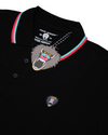 BLACK POLO WITH NEW RUBBER PATCH