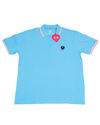 LIGHT BLUE POLO WITH NEW RUBBER PATCH