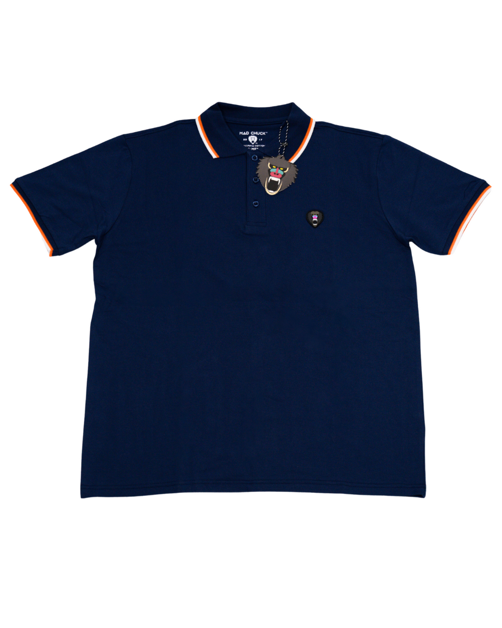 NAVY POLO WITH NEW RUBBER PATCH