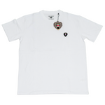 WHITE CREW NECK T SHIRT RUBBER PATCH - Mad Chuck™