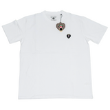 WHITE CREW NECK T SHIRT RUBBER PATCH - Mad Chuck™