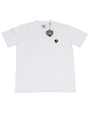 WHITE CREW NECK T SHIRT NEW RUBBER PATCH
