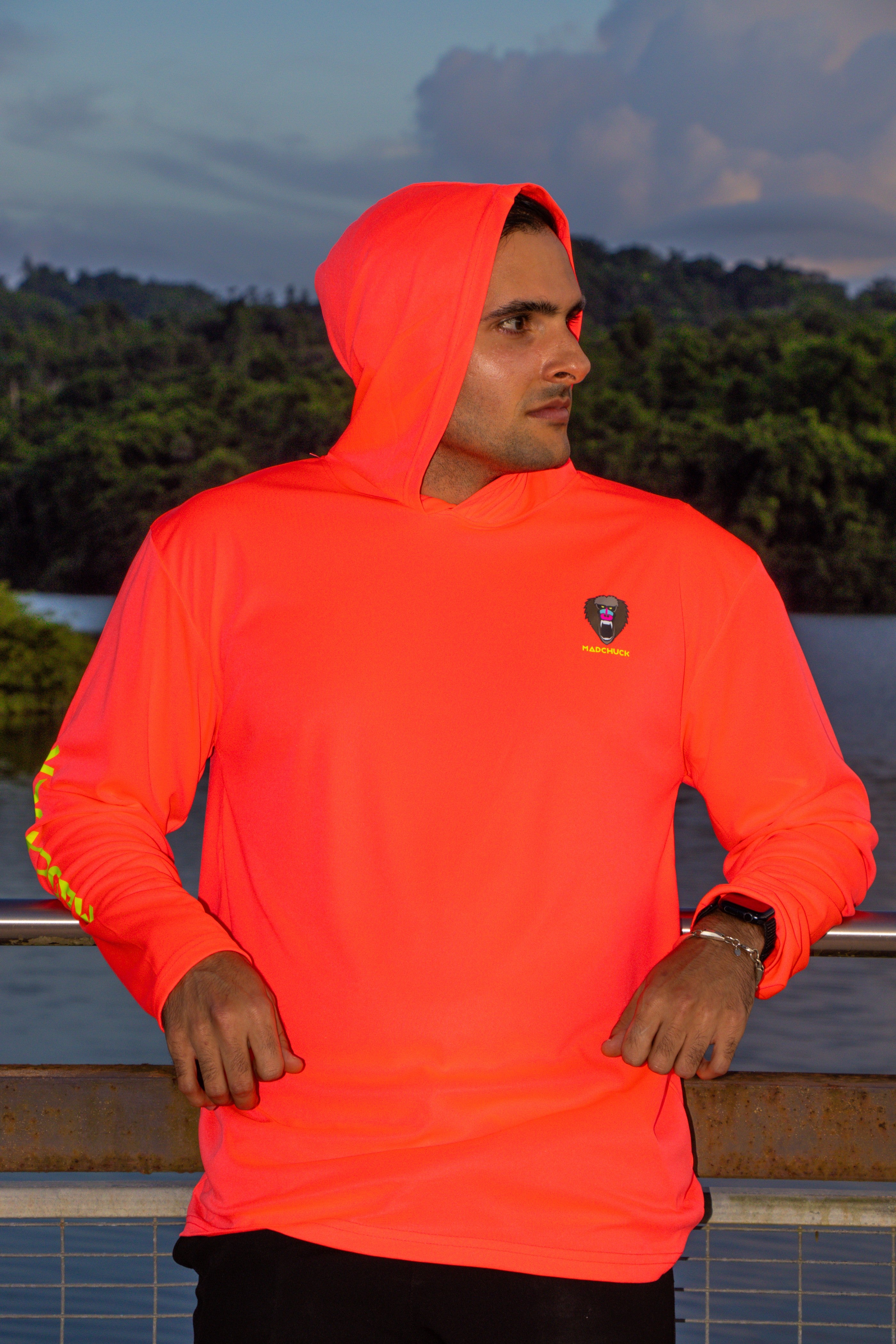 NEON CORAL RASHGUARD