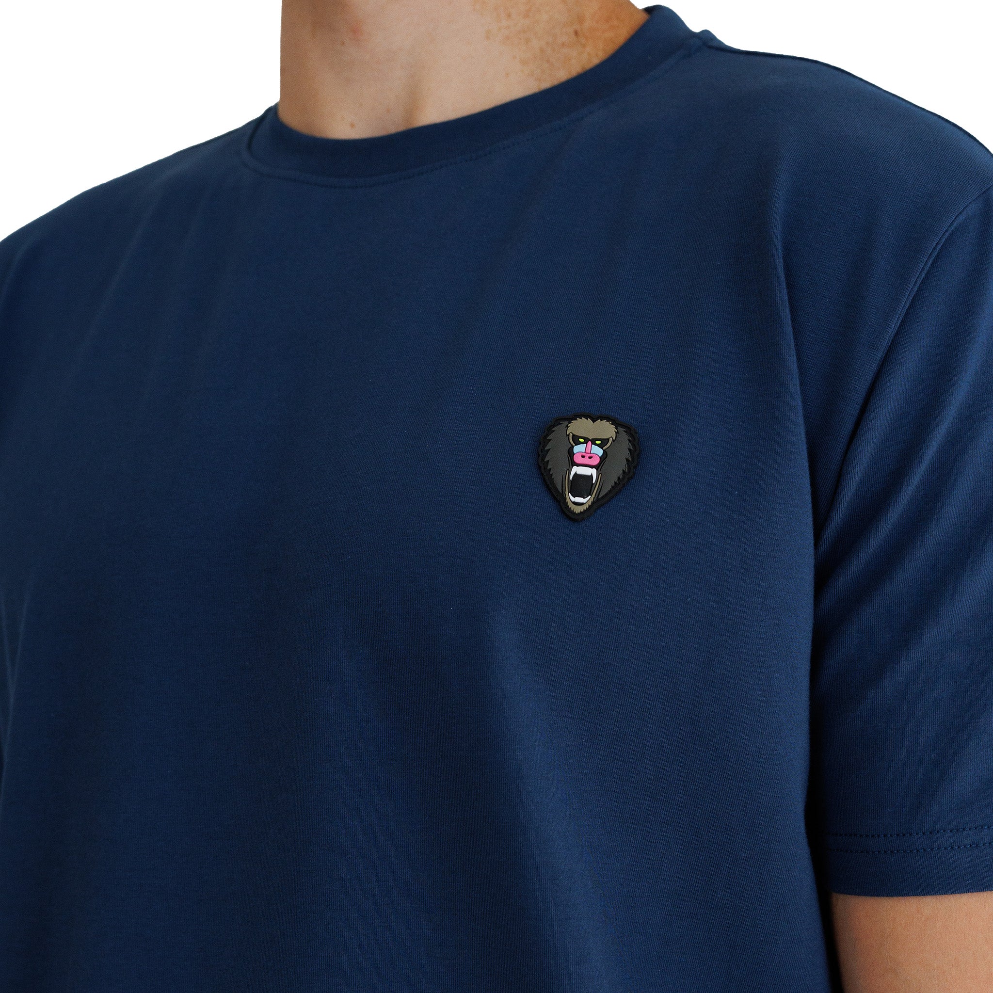 Blue Navy Crew Neck Rubber Patch - Mad Chuck™