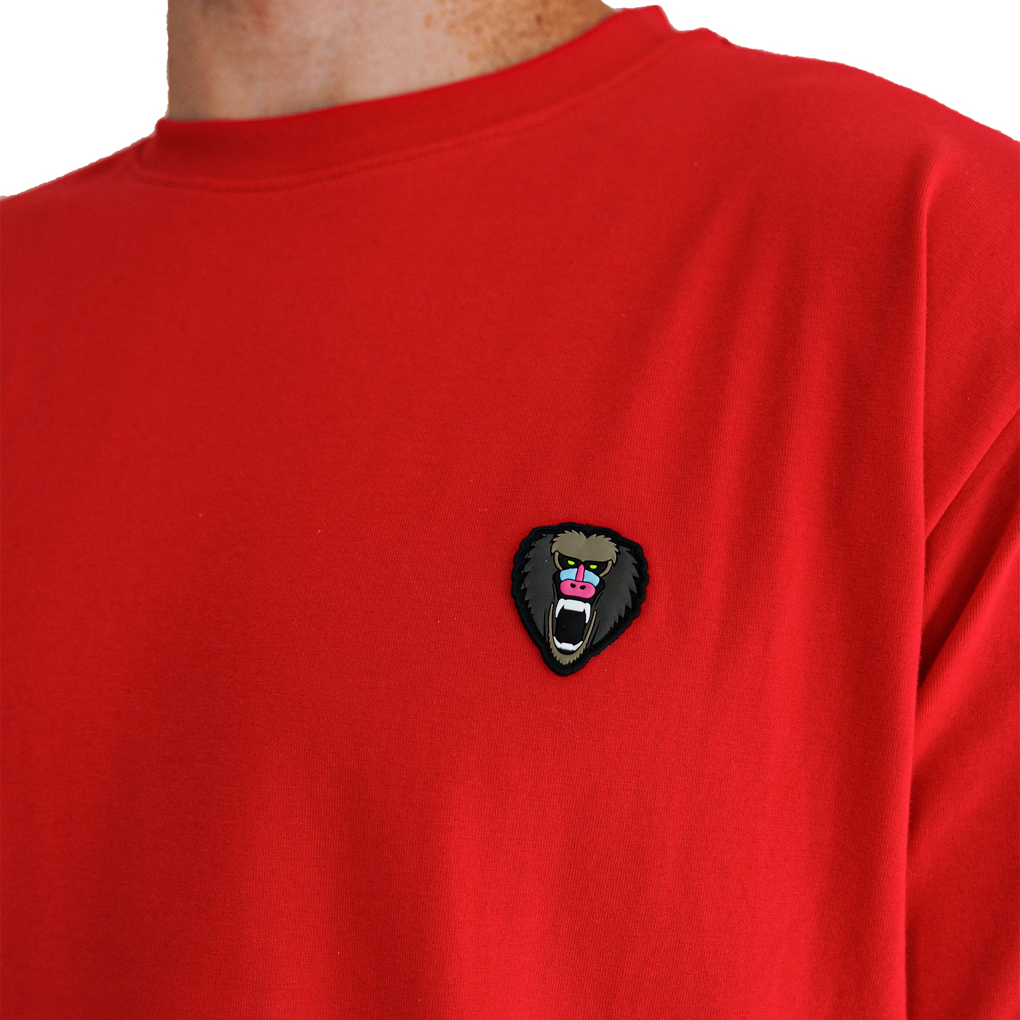 Red Crew Neck Rubber Patch - Mad Chuck™