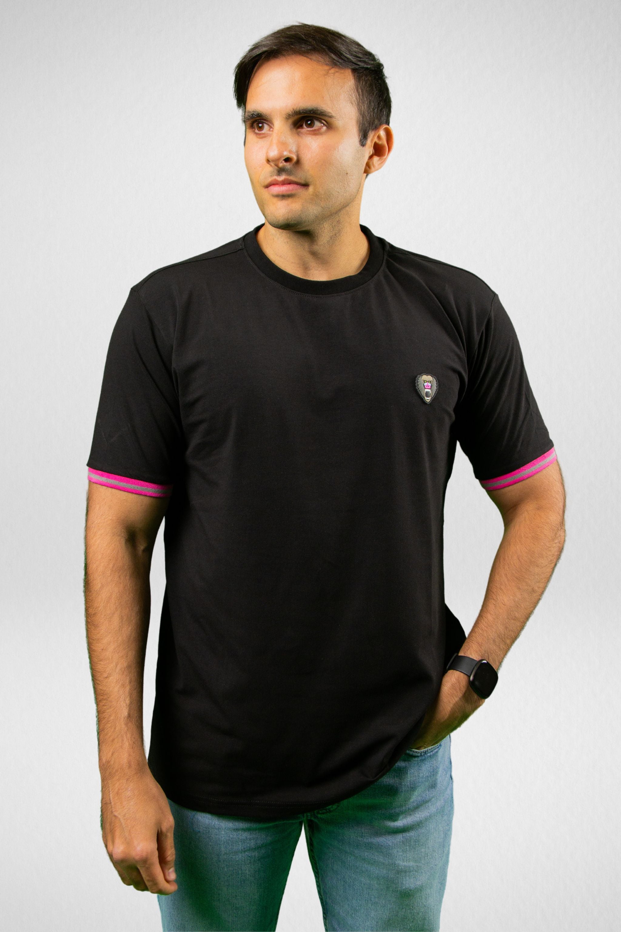 BLACK/PINK 2 TONE CREW