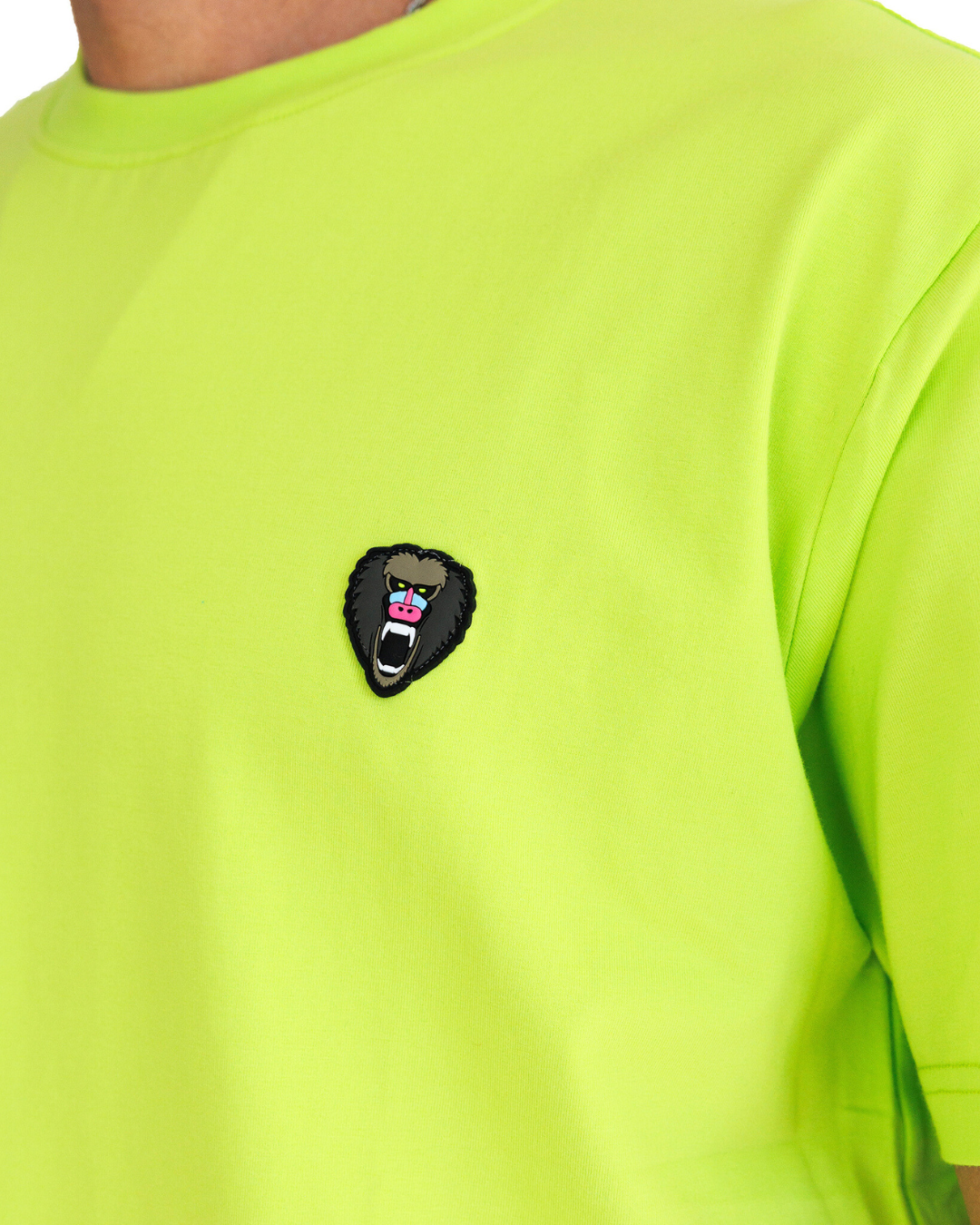 Neon Green Crew Neck Rubber Patch - Mad Chuck™
