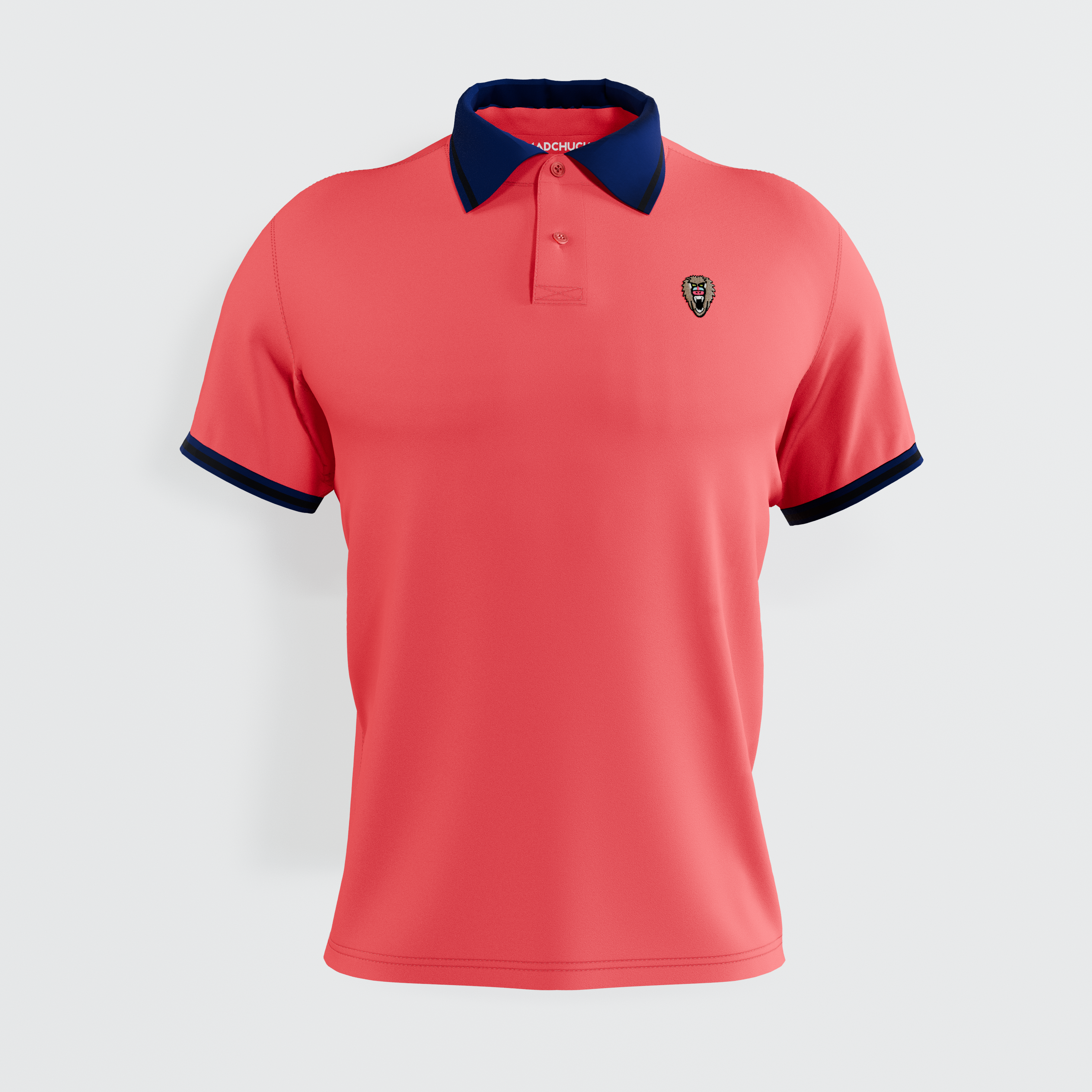 Coral Tri-Tone Polo