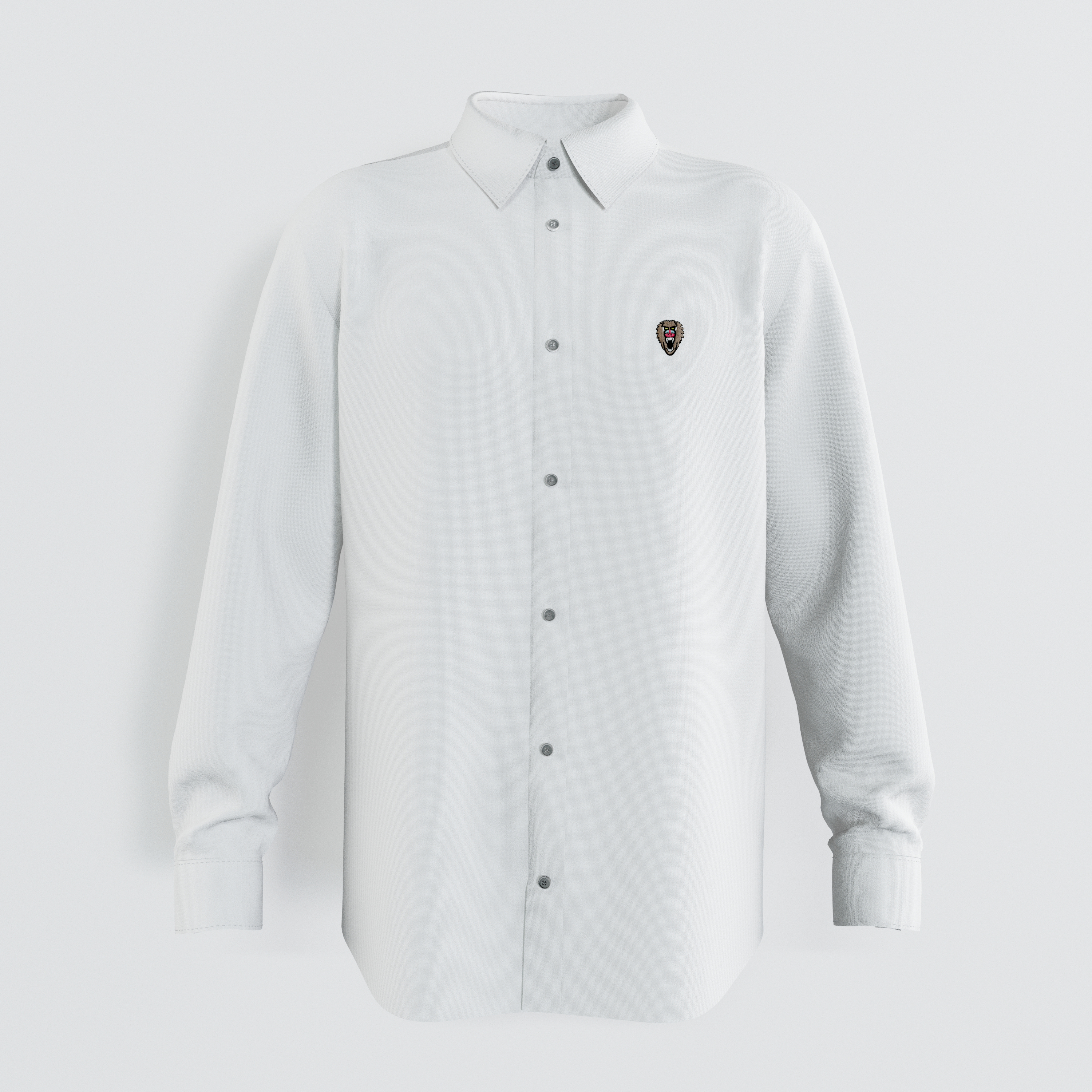 WHITE 14 LONG SLEEVE SOLID SHIRT