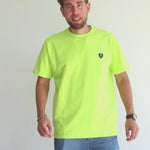 Mad Chuck Neon Green Shirt - A male model wearing the product