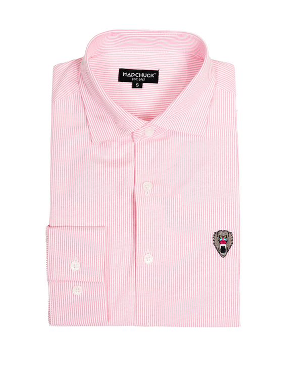 Pink Pin Stripe LS Oxford