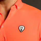 Neon Coral Mad Golf Polo - Mad Chuck™